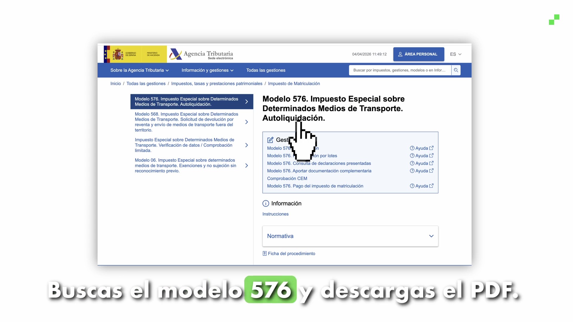 Vista previa del vídeo sobre el impuesto de matriculación